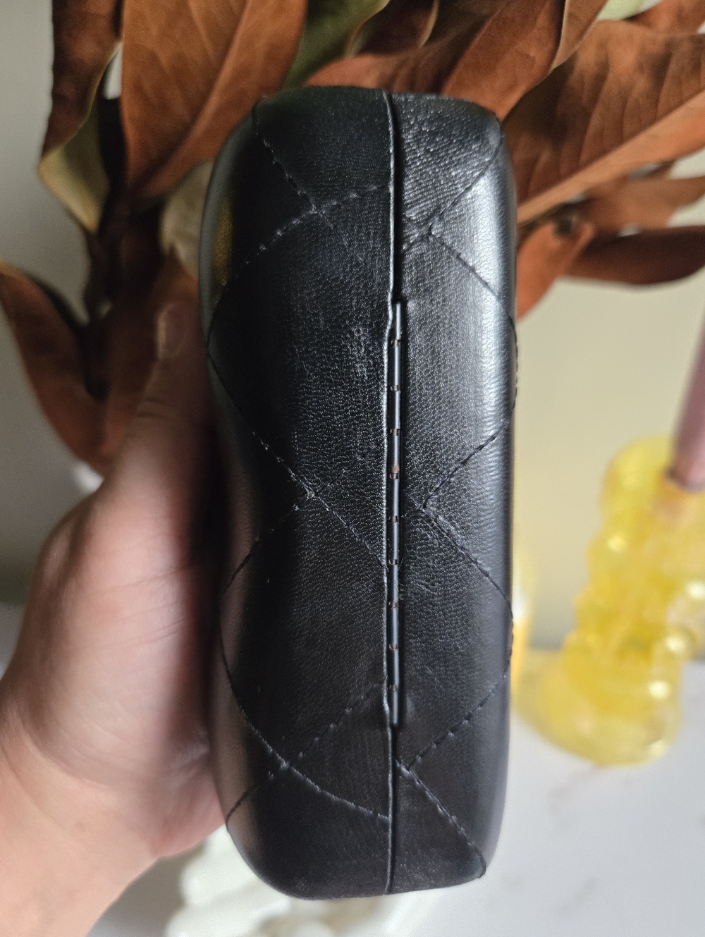 GUC Chanel Black Quilted Leather Sunglasses Case - Picture 8 of 9
